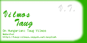 vilmos taug business card